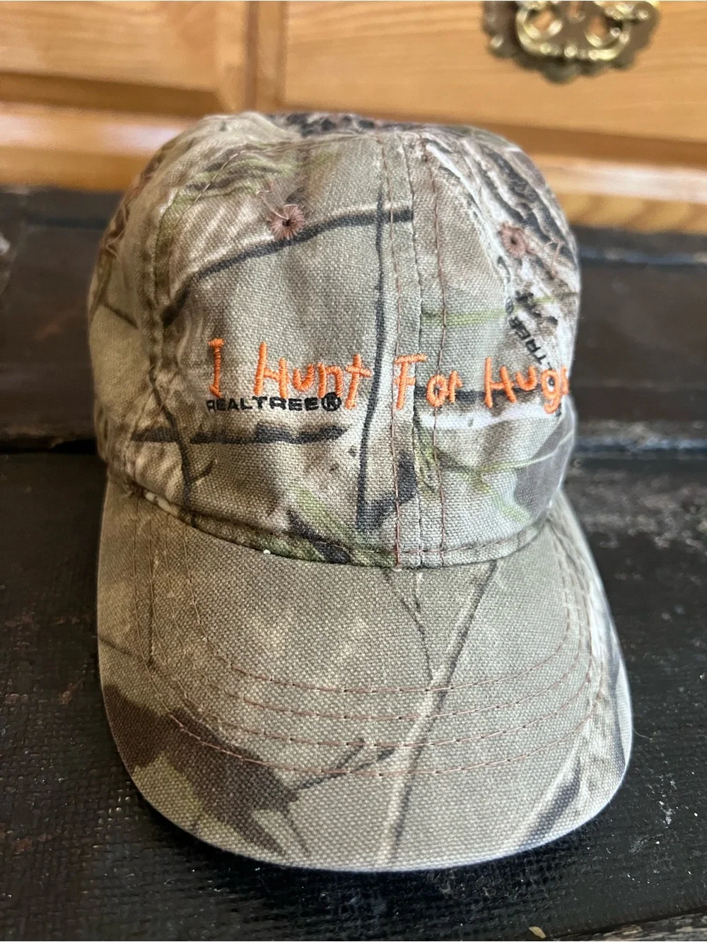 Realtree Camo Baby Baseball Hat Orange Embroidery